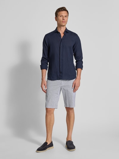Christian Berg Men Bermudas mit Gürtel Marine 1