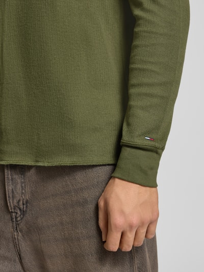 Tommy Jeans Regular fit shirt met lange mouwen van puur katoen Olijfgroen - 3