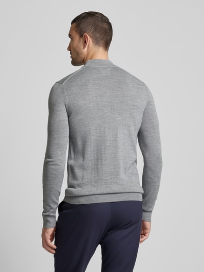 Christian Berg Men Gebreide pullover met turtleneck Lichtgrijs gemêleerd - 5