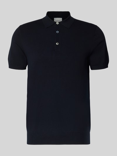 Profuomo Slim Fit Poloshirt aus Lyocell-Mix mit Seiden-Anteil Marine 2