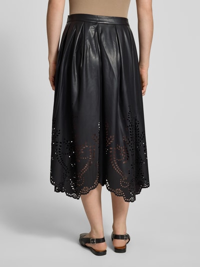 Oui Midirock in Leder-Optik mit Reißverschluss BLACK 5