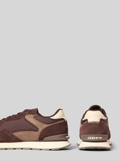 Produktfoto, Dames sneakers van HOFF, Mix van leer en textiel, afgeronde punt, vetersluiting, Model 'City', Logo, hakhoogte maat 40: 2 cm, schachthoogte maat 40: 9 cm, schachtbreedte maat 40: 8 cm
