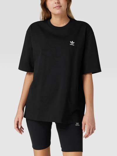 adidas Originals Oversized T-shirt met labelprint Zwart - 4