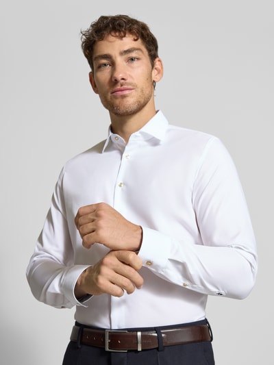 SEIDENSTICKER Slim Fit Business-Hemd mit Kentkragen Weiss 3