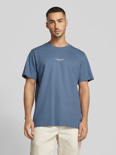 G-Star Raw T-Shirt mit Label-Print Jeansblau 4