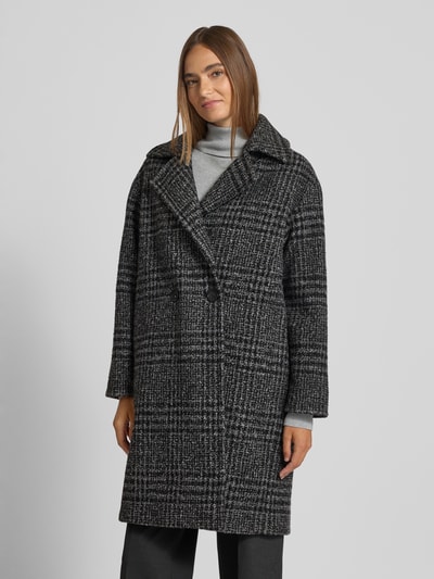 ICONS Cinzia Rocca Mantel mit Woll-Anteil und Reverskragen Black 4