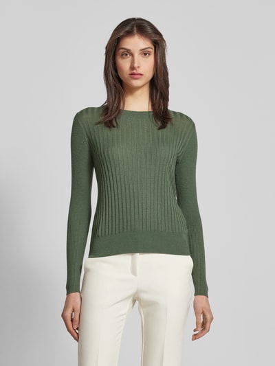 Windsor Longsleeve mit Strukturmuster Oliv 4