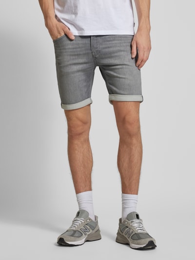 Jack & Jones Korte jeans met 5-pocketmodel, model 'RICK' Middengrijs - 4