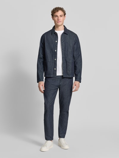 ARMEDANGELS Kurtka jeansowa o kroju relaxed fit z czystej bawełny ekologicznej Model 'HERRINGBONE' Granatowy 1