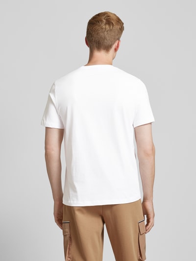 HUGO T-Shirt mit Label-Print Modell 'Dimoniti' Weiss 5