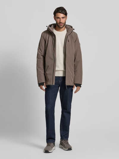 CARS JEANS Kurtka z kapturem model ‘HARWICK’ Szarobrązowy 1