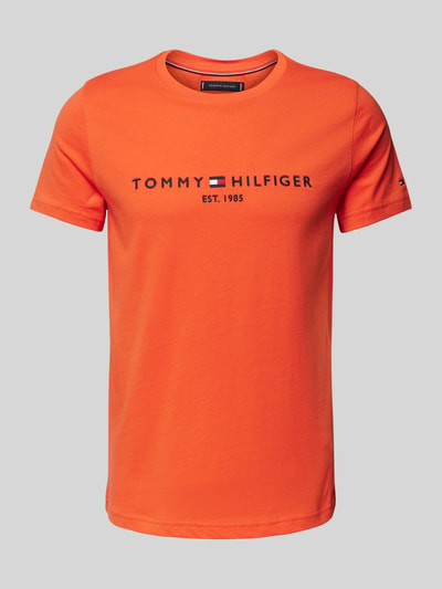 Tommy Hilfiger T-Shirt mit Label-Stitching Orange 2