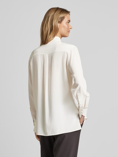 BOSS Zijden strikblouse met manchetten, model 'Bryon_Thursday' Offwhite - 5