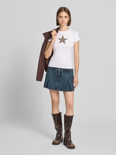 Levi's® Uitlopende mini-rok van puur katoen Donkerblauw - 1