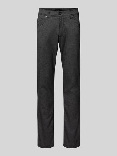 bugatti Regular fit broek met viscose, model 'Cordoba' Antraciet - 2