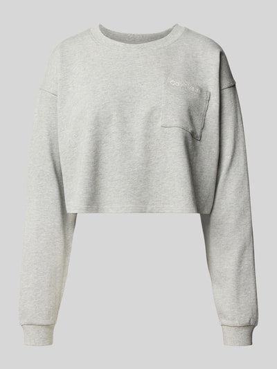 Calvin Klein Underwear Kort pyjamabovendeel met logostitching Lichtgrijs - 1