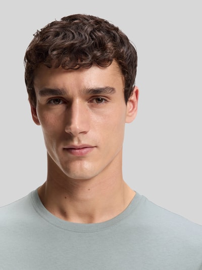 BOSS Orange Regular fit T-shirt van puur katoen model 'TALES' IJsblauw - 3