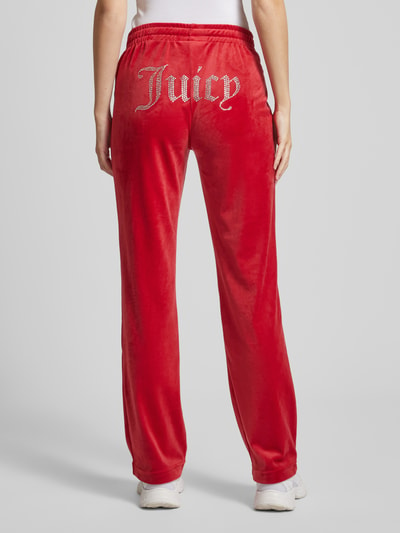 Juicy Couture Spodnie sportowe z elastycznym pasem model ‘TINA’ Czerwony 5