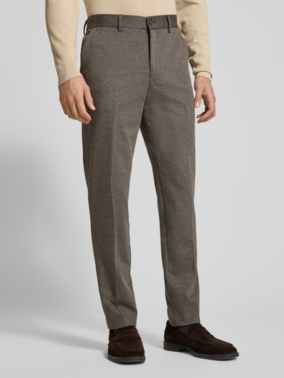 SELECTED HOMME Spodnie do garnituru o kroju slim fit z dodatkiem wiskozy model ‘AITOR’ Jasnobrązowy 4