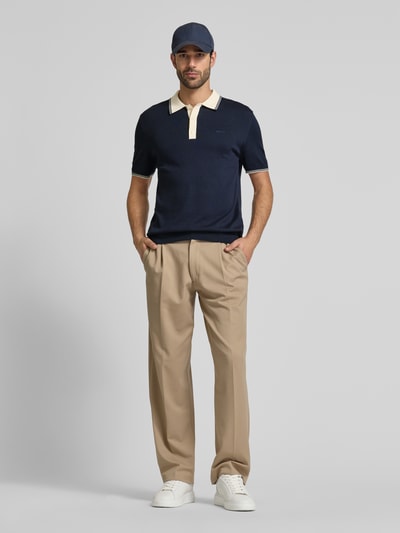 Gant Slim Fit Poloshirt mit Label-Stitching Marine 1