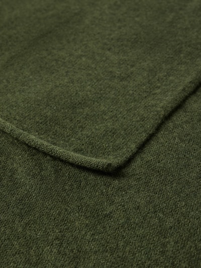 MCNEAL Szal z mieszanki wełny z domieszką kaszmiru Ciemnozielony melanż 2