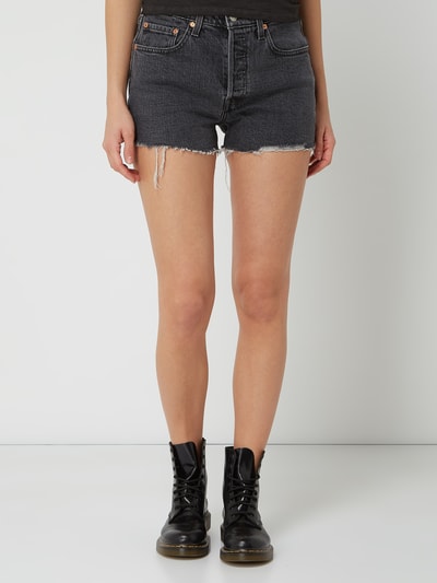 Levi's® High Rise Jeansshorts mit Fransen Anthrazit 4