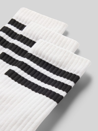 Produktfoto, Socken aus Baumwoll-Mix im 3er-Pack von adidas Sportswear, Optik: Unifarben, Logo-Print, Kontraststreifen, Bundabschluss: Gerippt, Materialverarbeitung: Feinstrick
