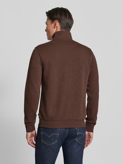 s.Oliver RED LABEL Regular Fit Sweatjacke aus Baumwoll-Mix Schoko 5
