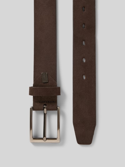 Lloyd Men's Belts Ledergürtel mit Label-Applikation Dunkelbraun 3