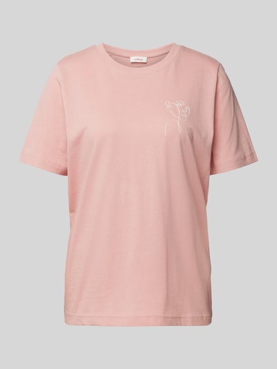 s.Oliver RED LABEL T-Shirt mit Motiv-Print Rosa 2