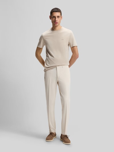 BOSS Regular Fit T-Shirt mit Logo Detail Modell 'THOMPSON_01' Beige 1