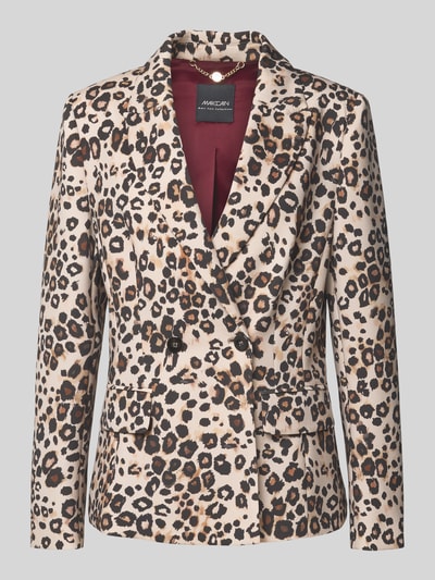Marc Cain Regular Fit Anzugblazer mit Allover-Animal-Print Camel 2