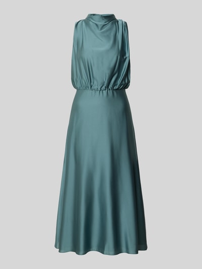 Produktfoto, Midikleid aus Satin mit Stehkragen von SWING, satyna, taliowany krój, imitacja satyny, krój bez rękawów, długość tyłu w rozmiarze 36: 42 cm, szerokość w rozmiarze 36: 37 cm