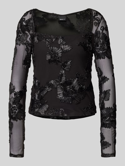 Gina Tricot Longsleeve mit Karree-Ausschnitt Black 2