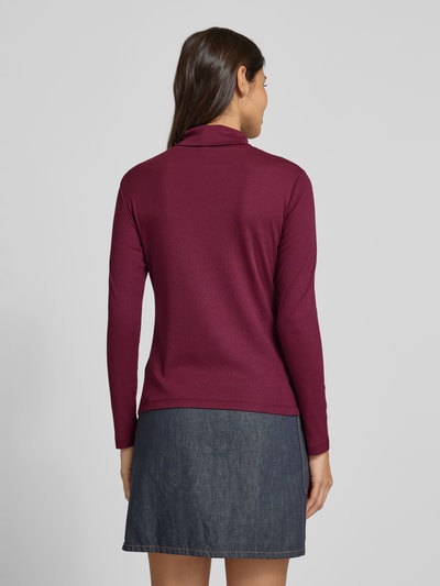 Tom Tailor Regular fit shirt met lange mouwen van katoenmix met col Bordeaux - 5