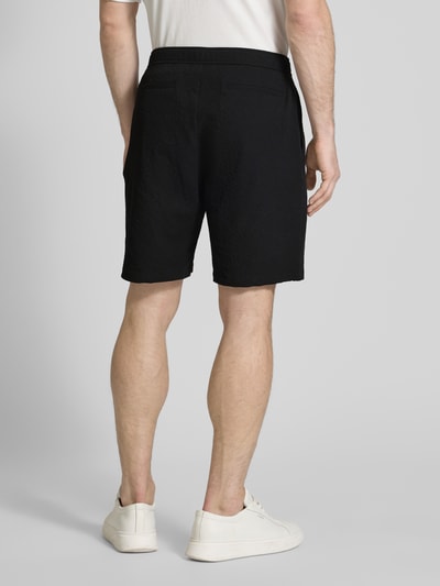 JAKE*S STUDIO MEN Shorts mit Gürtel und Gesäßtaschen Black 5