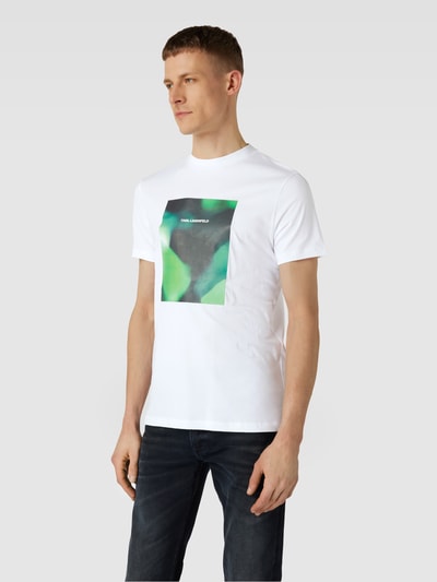 Karl Lagerfeld T-Shirt mit Label-Print Weiss 4