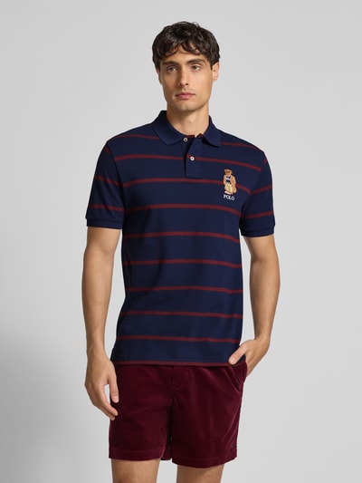 Polo Ralph Lauren Custom slim fit poloshirt met stitching Marineblauw - 4