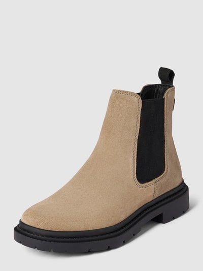 Levi’s® Acc. Chelsea boots van leer met labeldetail, model 'TROOPER' Olijfgroen - 1