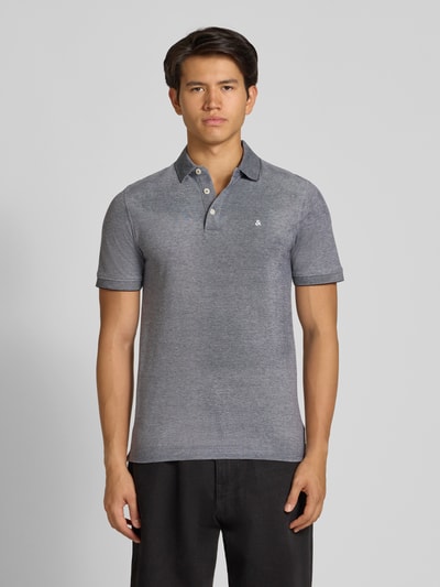 Jack & Jones Regular Fit Poloshirt mit Label-Stitching Modell 'PAULOS' Anthrazit 4