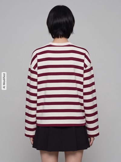 ARMEDANGELS Oversized Sweatshirt aus reiner Baumwolle Modell 'FRANKAA' Bordeaux 5