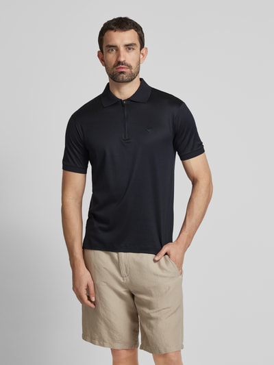 Emporio Armani Regular Fit Poloshirt mit Logo-Badge Marine 4