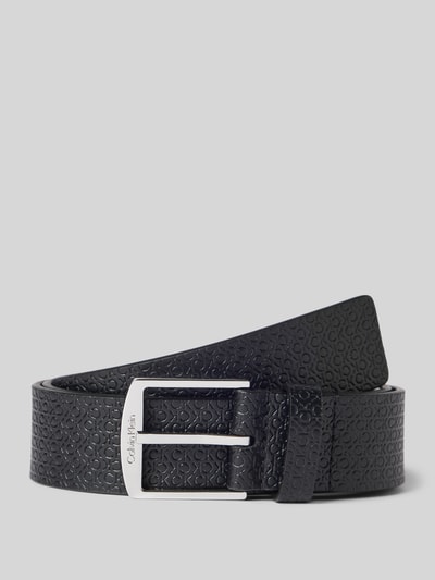 CK Calvin Klein Riem van buffelleer met logomotief  - 1