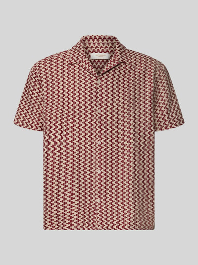 Produktfoto, Regular Fit vrijetijdsoverhemd in all-over look model 'MONTAUK' van Jack & Jones, materiaalmix met katoen, reverskraag, knoopsluiting, heren