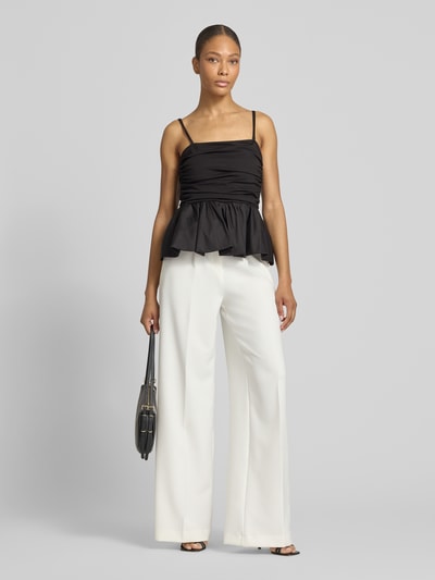 Gestuz Top aus Viskose-Mix mit Volants Black 1