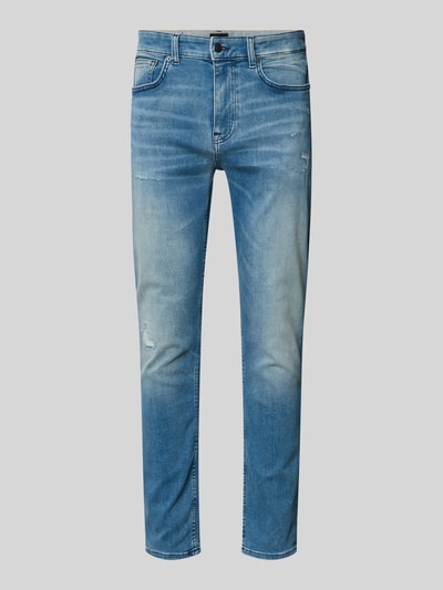 BOSS Orange Slim Fit Jeans aus Baumwoll-Mix Modell 'DELAWARE' Hellblau 2