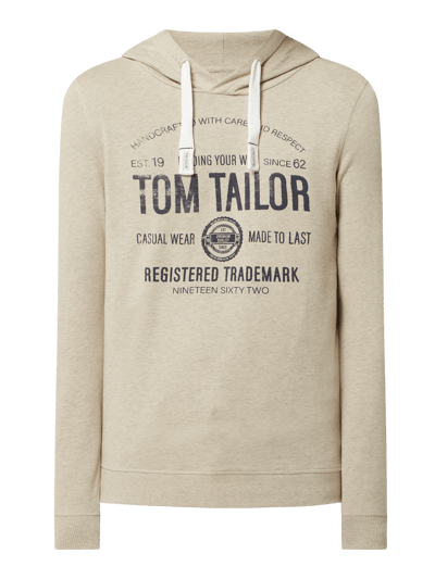 Tom Tailor Hoodie mit Logo Offwhite Melange 2