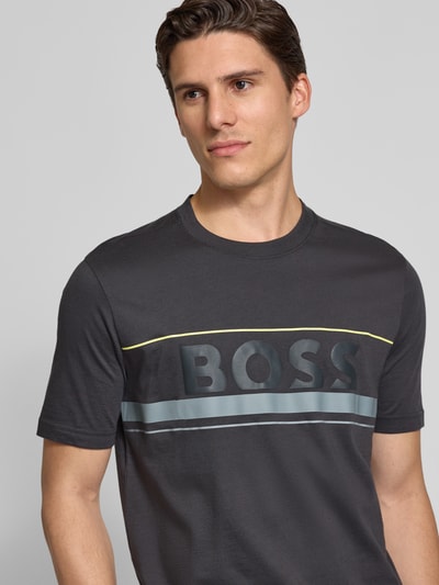 BOSS Green Regular Fit T-Shirt aus reiner Baumwolle Modell 'ICONIC ZONE' Dunkelgrau 3