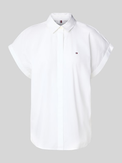 Tommy Hilfiger Bluzka o kroju relaxed fit z popeliny Biały 2