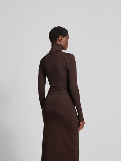 Victoria Beckham Longsleeve mit Rollkragen Dunkelbraun 5